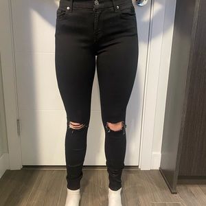 7 for all Mankind Skinny Ripped Jeans
